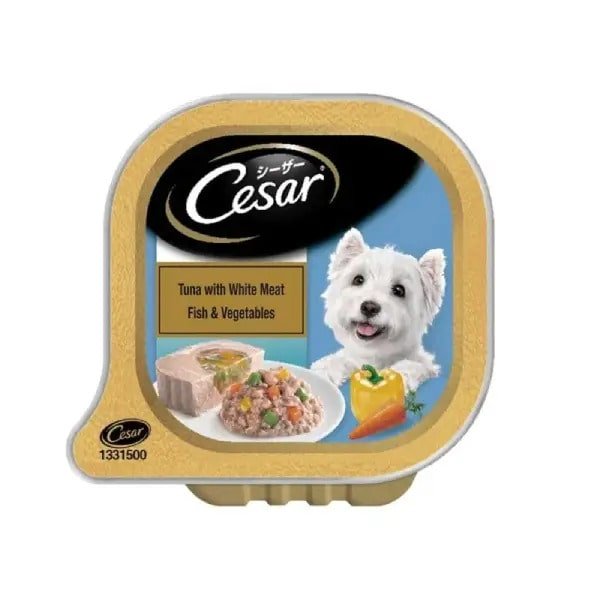 Cesar Tuna with White Meat Fish & Vegetables Adult Wet Dog Food (24g)