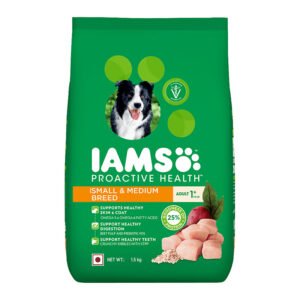 IAMS Adult Small & Medium Breed Dog Dry Food – 1.5kg