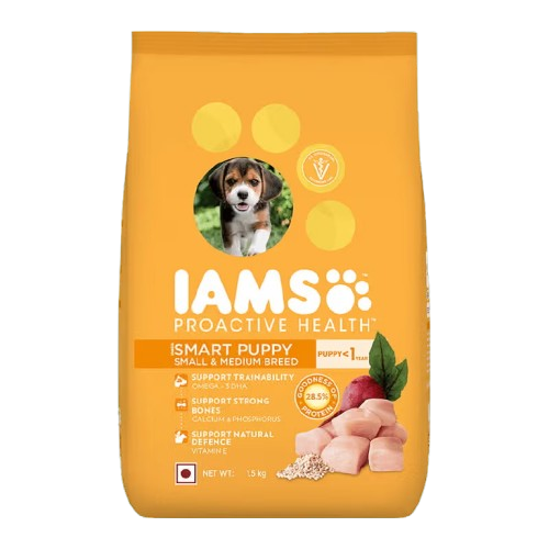 IAMS Puppy Small & Medium Breed Dogs Dry Food – 1.5kg