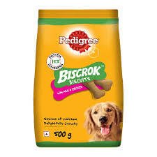 Pedigree Biscrok with Milk & Chicken Dog Biscuits – 500g
