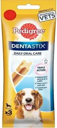Pedigree Dentastix Daily Medium Dental Dog Chews (Pack of 3) 77g