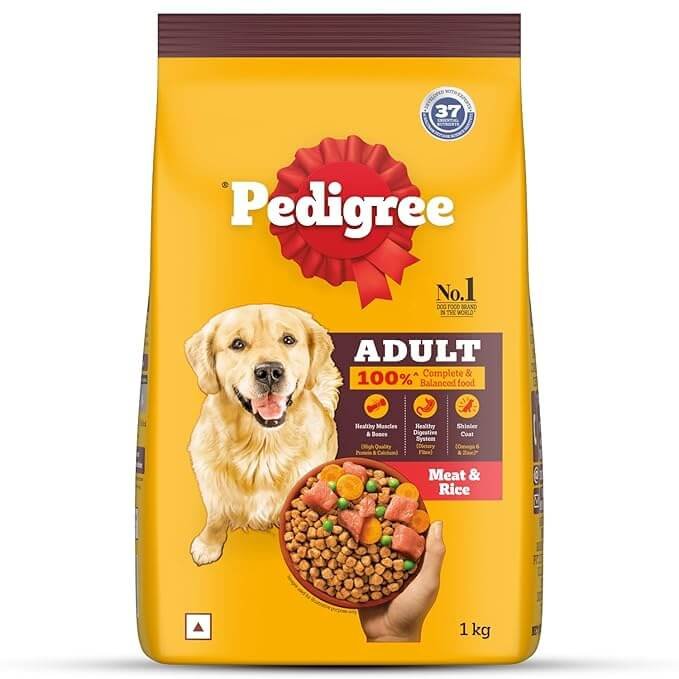 Pedigree Adult Dry Dog Food, Meat & Rice – 1.2 kg