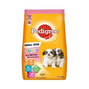 Pedigree Puppy Small Dog Dry Food, Lamb & Milk Flavour – 1.2 kg